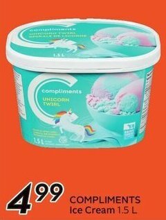 Sobeys COMPLIMENTS Ice Cream 1.5 L offer