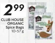 Sobeys CLUB HOUSE ORGANIC Spice Bags 10 - 57 g offer