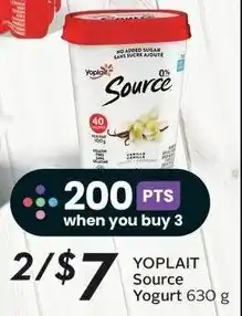 Sobeys YOPLAIT Source Yogurt 360 g offer