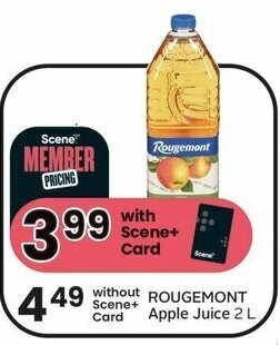 Sobeys ROUGEMONT Apple Juice 2 L offer