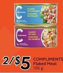 Sobeys COMPLIMENTS Flaked Meat 156 g offer