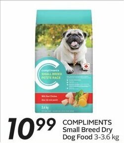 Sobeys COMPLIMENTS Small Breed Dry Dog Food 3-3.6 kg offer