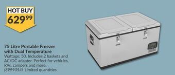 Princess Auto 75 litre portable freezer offer