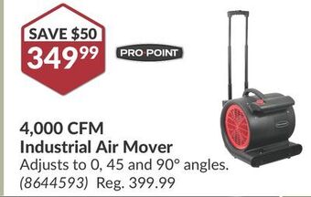 Princess Auto 4,000 cfm industrial air mover offer