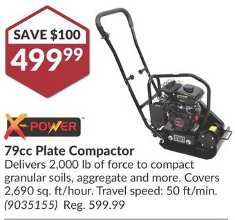 Princess Auto 79cc plate compactor offer