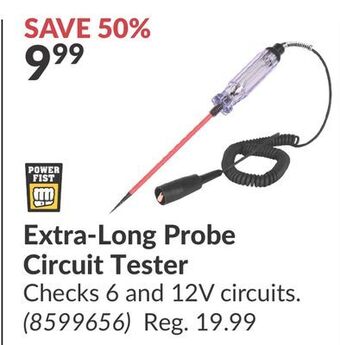 Princess Auto Extra-long probe circuit tester offer