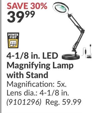 Princess Auto 4-1/8 in. led magnifying lamp with stand offer