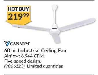 Princess Auto 60 in. industrial ceiling fan offer