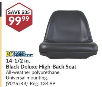 Princess Auto 14-1/2 in. black deluxe high-back seat offer