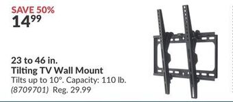 Princess Auto 23 in. tilting tv wall offer