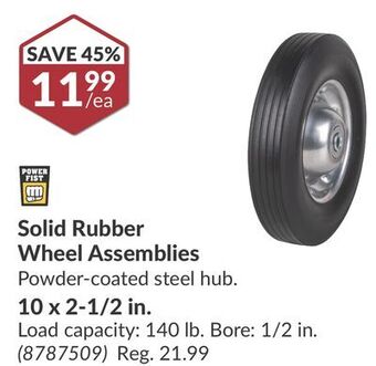 Princess Auto Solid rubber wheel assemblies offer