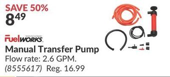 Princess Auto Manual transfer pump offer