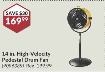 Princess Auto 14 in. high-velocity pedestal drum fan offer