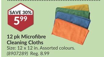 Princess Auto 12 pk microfibre cleaning cloths offer