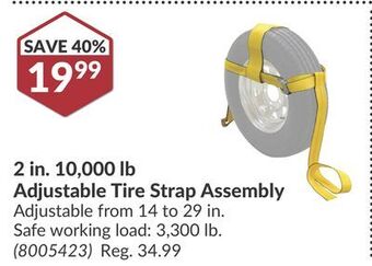 Princess Auto 2 in. 10,000 lb adjustable tire strap assembly offer