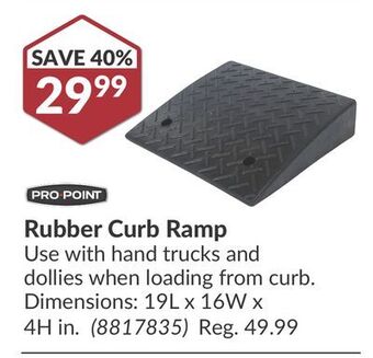 Princess Auto Rubber curb ramp offer