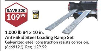 Princess Auto 1,000 lb 84 x 10 in. anti-skid steel loading ramp set offer