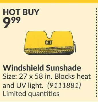 Princess Auto Windshield sunshade offer