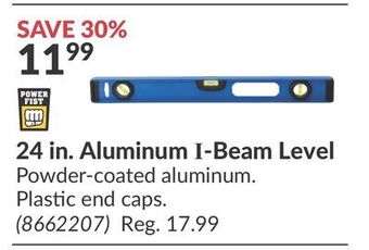 Princess Auto 24 in. aluminum i-beam level offer
