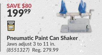 Princess Auto Pneumatic paint can shaker offer