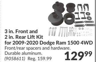 Princess Auto 3 in. front and 2 in. rear liftkit for 2009-2020 dodge ram 1500 4wd offer