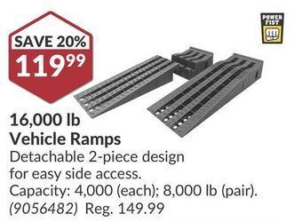 Princess Auto 16, 000 lb vehicle ramps offer