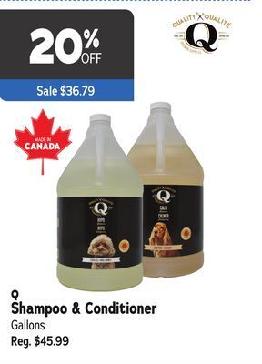 Ren’s Pets Depot Q shampoo & conditioner offer