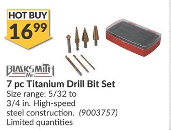 Princess Auto 7 pc titanium drill bit set offer