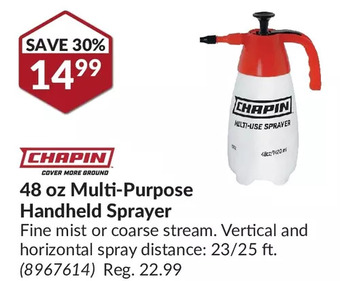 Princess Auto Chapin 48 oz multi-purpose handheld sprayer offer