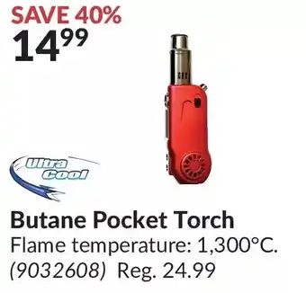 Princess Auto Ultra cool butane pocket torch offer