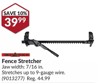 Princess Auto Red rock fence stretcher offer