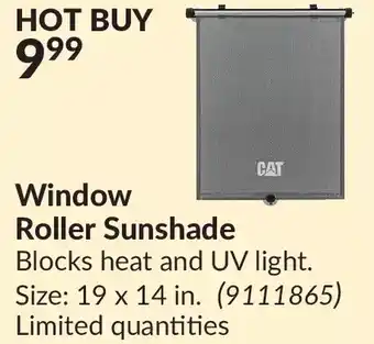 Princess Auto Cat window roller sunshade offer