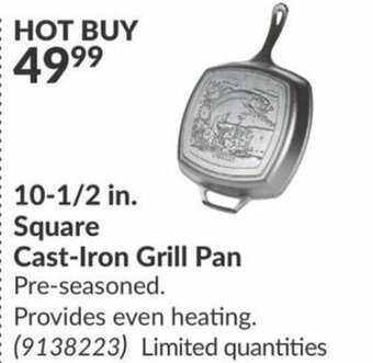 Princess Auto 10-1/2 in. Square Cast-Iron Grill Pan offer