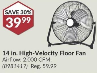 Princess Auto 14 in. High-Velocity Floor Fan offer