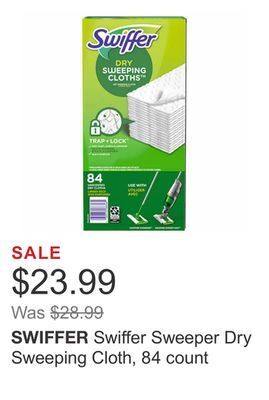 Costco Swiffer sweeper dry sweeping cloth, 84 count offer