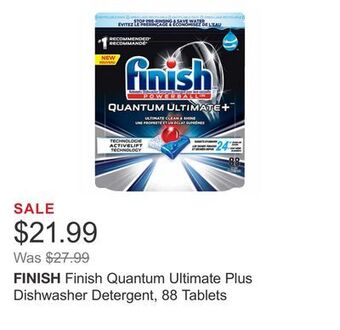 Costco Finish quantum ultimate plus dishwasher detergent, 88 tablets offer