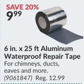 Princess Auto 6 in. x 25 ft Aluminum Waterproof Repair Tape For chimneys, ducts, eaves and more. offer