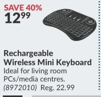 Princess Auto Rechargeable Wireless Mini Keyboard offer