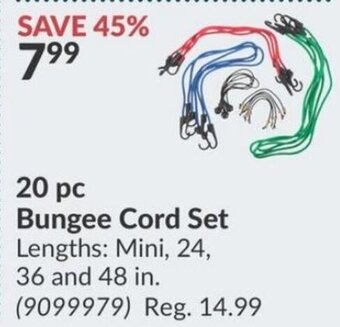 Princess Auto 20 pc Bungee Cord Set offer