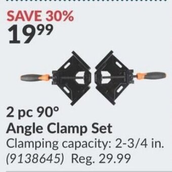 Princess Auto 2 pc 90° Angle Clamp Set offer