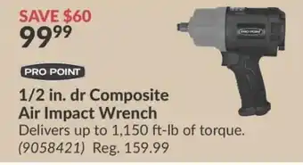 Princess Auto 1/2 in. dr Composite Air Impact Wrench Delivers up to 1,150 ft-lb of torque. offer