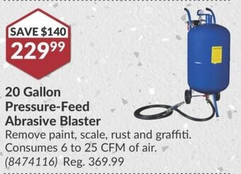 Princess Auto 20 Gallon Pressure-Feed Abrasive Blaster. offer