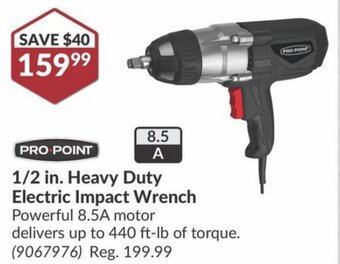 Princess Auto 1/2 in. Heavy Duty Electric Impact Wrench Powerful 8.5A motor delivers up to 440 ft-lb of torque. offer