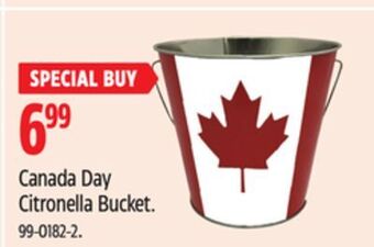Canadian Tire Canada day citronella bucket offer