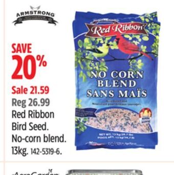 Canadian Tire Red ribbon bird seed. offer