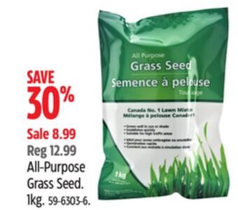 Canadian Tire Barenbrug all-purpose grass seed offer
