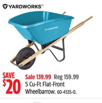 Canadian Tire Yardworks 5 cu-ft flat-front wheelbarrow offer