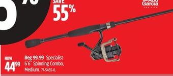 Canadian Tire Abu garcia specialist 6´6˝ spinning combo, medium offer