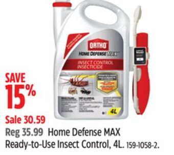 Canadian Tire Ortho home defense max ready-to-use insect control, 4l offer