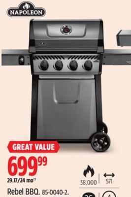 Canadian Tire Napoleon rebel bbq. offer